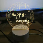 Personalized Acrylic Message Board Light LED Night Light- Gift for all ages