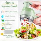 Choprino- 4 in 1 Portable Electric Vegetable Cutter Set-– Chop, Slice, Grate & Mince in Seconds!