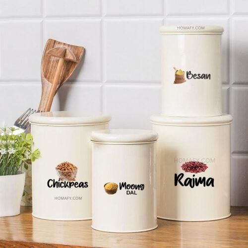Waterproof Kitchen Spice Jar Label Stickers (Pack of 60 Stickers)