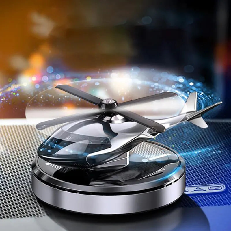 Solar Helicopter Harmony Drive: Eco-Friendly Rotating Car Fragrance