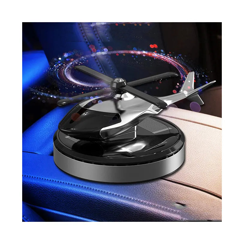 Solar Helicopter Harmony Drive: Eco-Friendly Rotating Car Fragrance