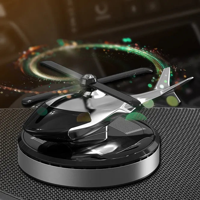 Solar Helicopter Harmony Drive: Eco-Friendly Rotating Car Fragrance