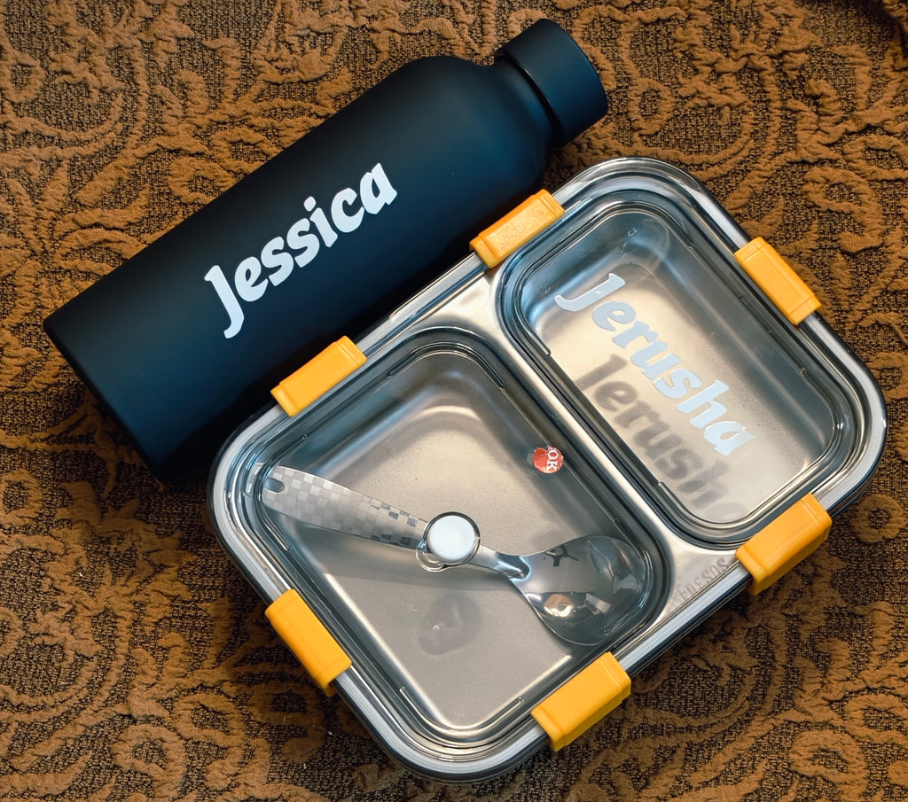 Personalized Kids Water Bottle & Lunch Box Combo