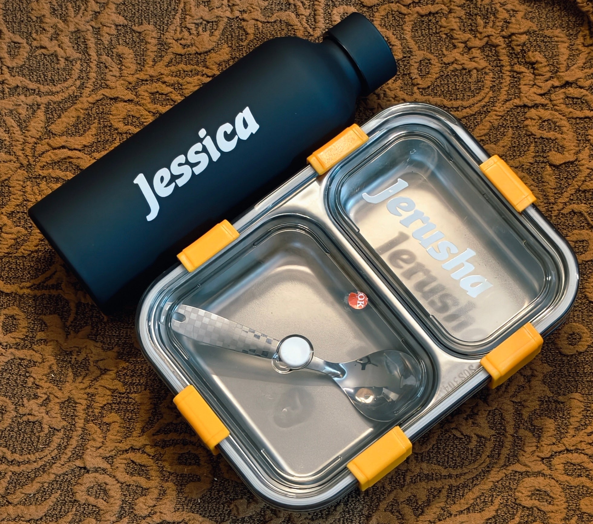 Personalized Kids Water Bottle & Lunch Box Combo