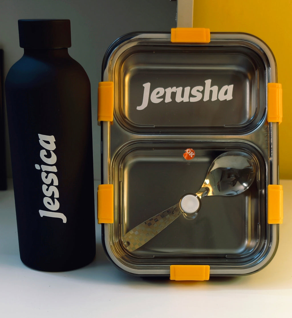 Personalized Kids Water Bottle & Lunch Box Combo