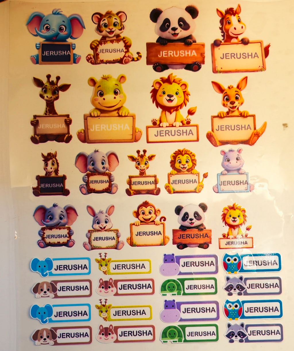 Personalized Kids Name Stickers (3D Waterproof)