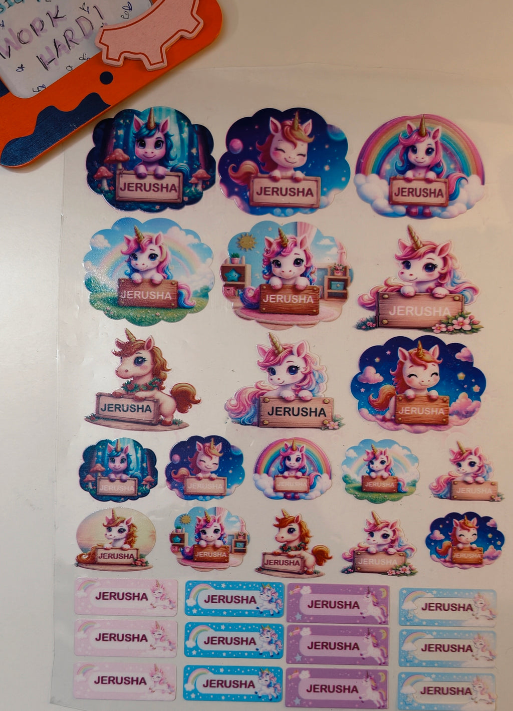 Personalized Kids Name Stickers (3D Waterproof)