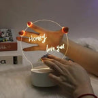 Personalized Acrylic Message Board Light LED Night Light- Gift for all ages
