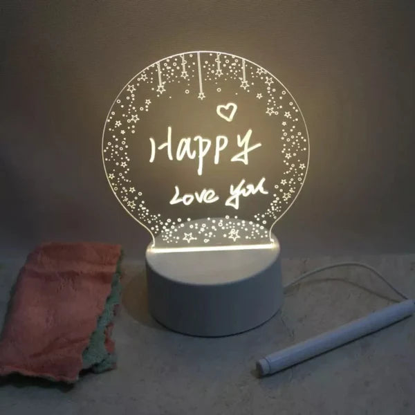 Personalized Acrylic Message Board Light LED Night Light- Gift for all ages