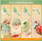 Choprino- 4 in 1 Portable Electric Vegetable Cutter Set-– Chop, Slice, Grate & Mince in Seconds!