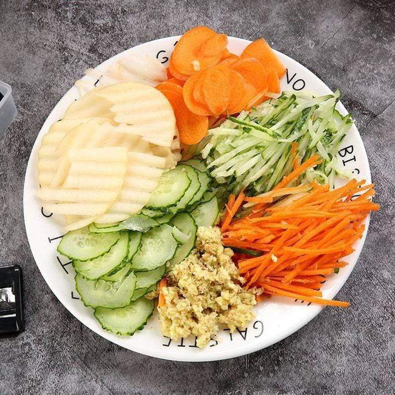 9 in 1 Multifunction Plastic Magic Rotate Vegetable Cutter