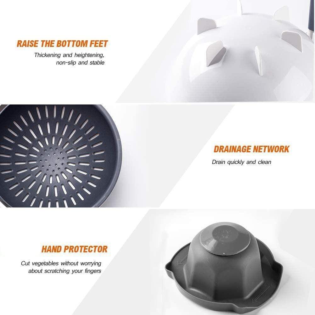 9 in 1 Multifunction Plastic Magic Rotate Vegetable Cutter