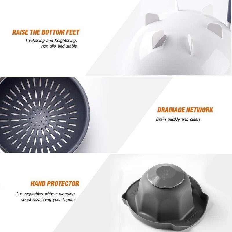 9 in 1 Multifunction Plastic Magic Rotate Vegetable Cutter