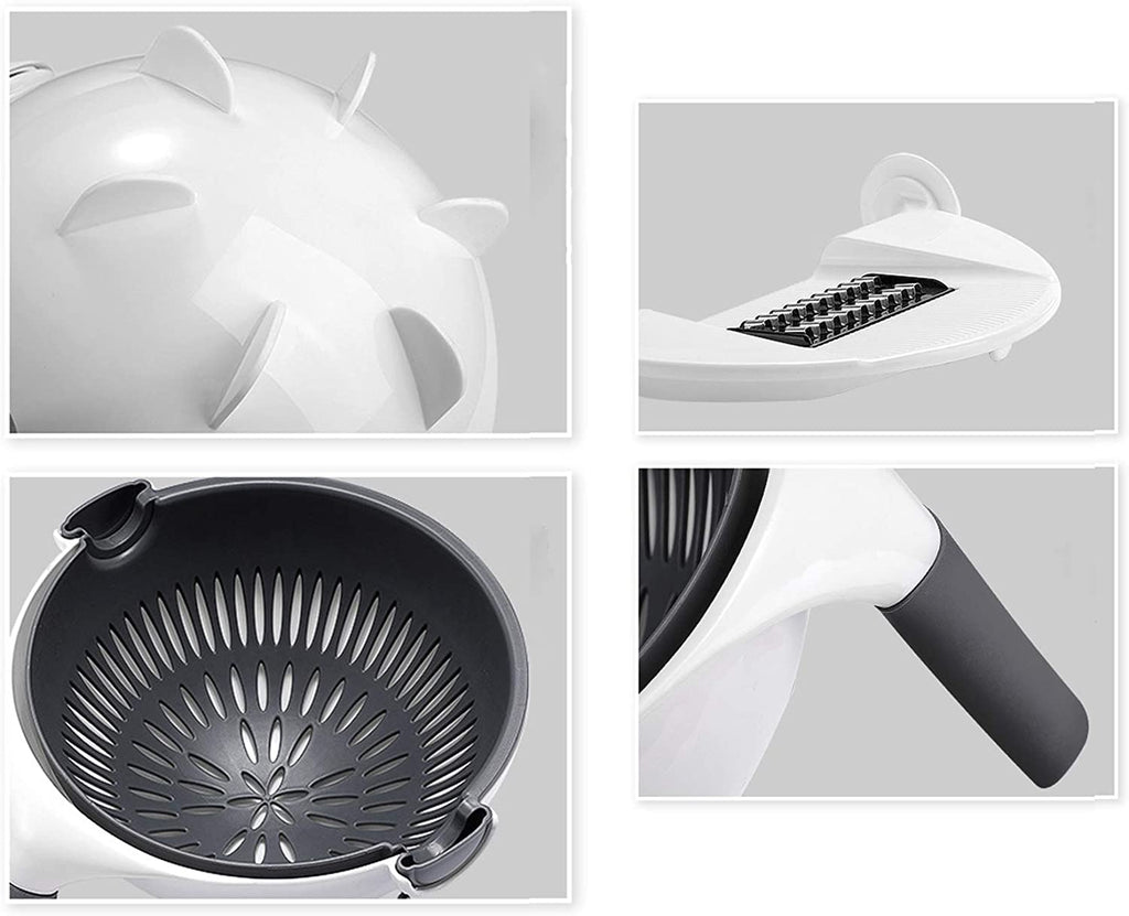 9 in 1 Multifunction Plastic Magic Rotate Vegetable Cutter