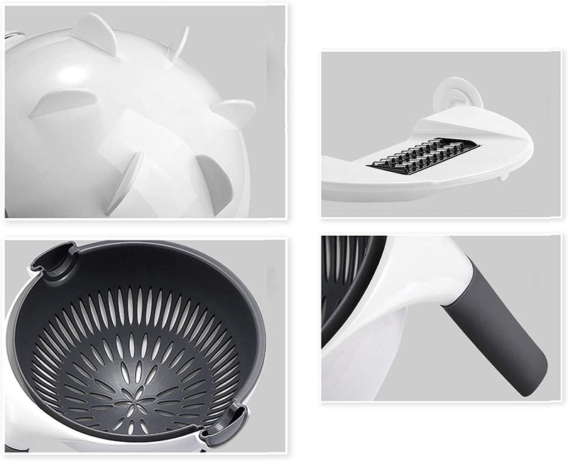 9 in 1 Multifunction Plastic Magic Rotate Vegetable Cutter