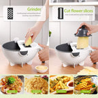 9 in 1 Multifunction Plastic Magic Rotate Vegetable Cutter