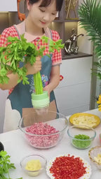 4-in-1 Portable Electric Vegetable Cutter – Chop, Slice, Grate & Mince in Seconds!
