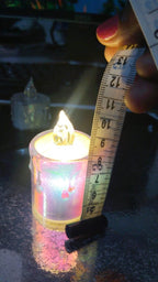 Flameless and Smokeless Crystal Dripping Design Acrylic LED Tea Light Candle(Pack Of 2)