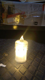 Flameless and Smokeless Crystal Dripping Design Acrylic LED Tea Light Candle(Pack Of 2)